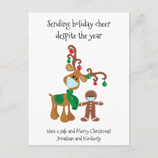 Cartes Pour Fêtes Annuelles Envoi de la fête malgré l'année 2021 (Devant)