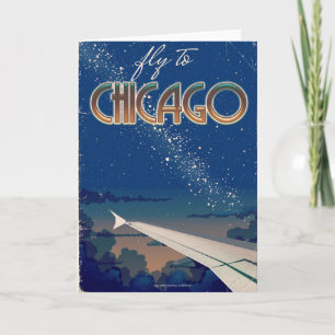 Cartes Pour Fêtes Annuelles Envolez-vous pour Chicago