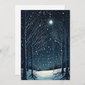 Cartes Pour Fêtes Annuelles Envoyer des voeux chauds sous un ciel d'hiver magi (Devant / Derrière)