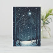 Cartes Pour Fêtes Annuelles Envoyer des voeux chauds sous un ciel d'hiver magi (Debout devant)