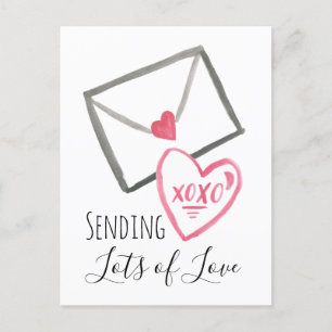 Cartes Pour Fêtes Annuelles Envoyer la lettre d'amour de Valentine Xoxo Heart