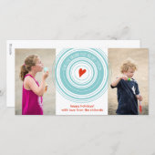 Cartes Pour Fêtes Annuelles Envoyer l'amour autour de x2 (Devant / Derrière)