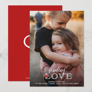 Cartes Pour Fêtes Annuelles Envoyer Love Script mignon Photo Valentines Day Ho