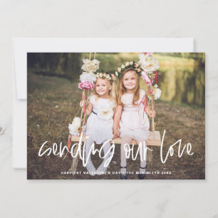 Cartes Pour Fêtes Annuelles Envoyer notre amour Lettrer la Saint Valentin Phot