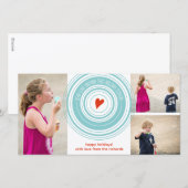 Cartes Pour Fêtes Annuelles Envoyez de l'amour autour x3 (Devant / Derrière)