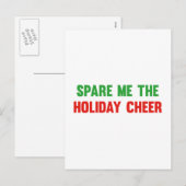 Cartes Pour Fêtes Annuelles Épargnez-Moi La Soirée De Vacances (Devant / Derrière)