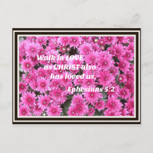 Cartes Pour Fêtes Annuelles Éphésiens 5:2 Marcher en amour comme Christ nous a