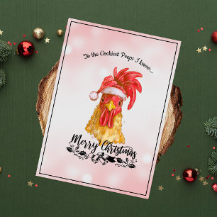 Cartes Pour Fêtes Annuelles Épicé drôle poulet Joyeux Noël