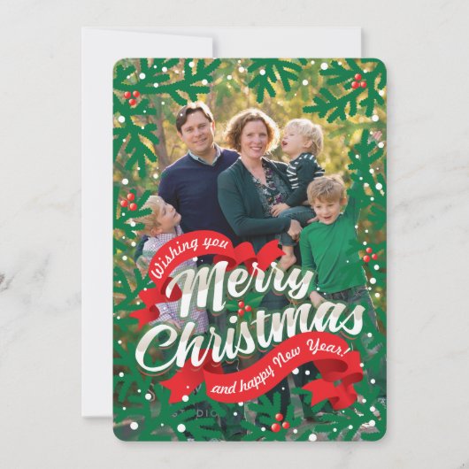 Cartes Pour Fêtes Annuelles Épicéa (Devant)