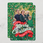 Cartes Pour Fêtes Annuelles Épicéa (Devant / Derrière)