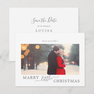 Cartes Pour Fêtes Annuelles Épouse d'argent minimum Noël Économisez la date