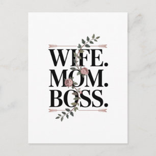 Cartes Pour Fêtes Annuelles Épouse. Maman. Patronne.