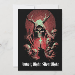Cartes Pour Fêtes Annuelles Épouvantable horreur hivernale du diable occulte