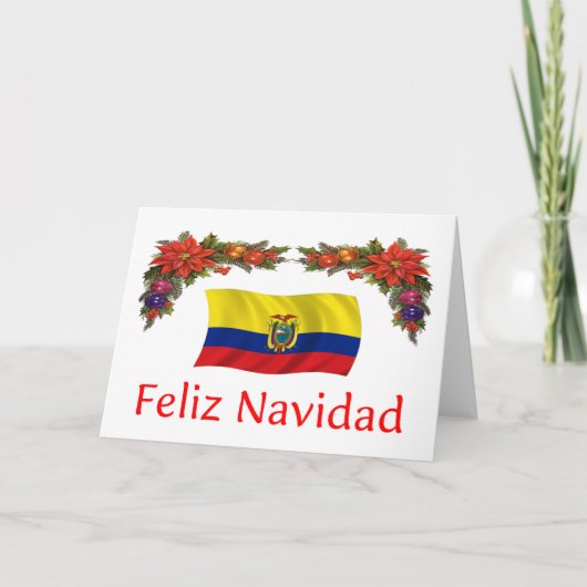 Cartes Pour Fêtes Annuelles Equateur Noël (Devant)