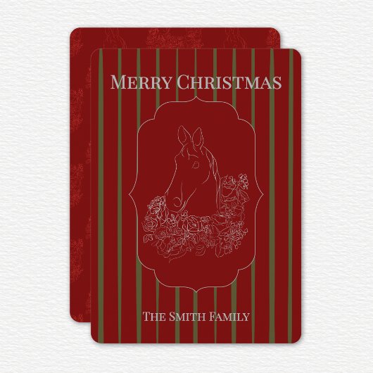 Cartes Pour Fêtes Annuelles Equestrian Christmas Card