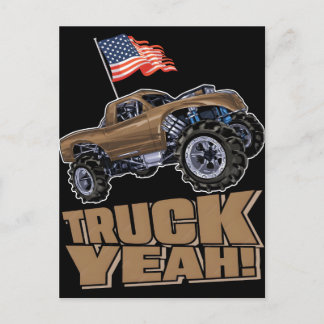 Cartes Pour Fêtes Annuelles Équipage de cousins Camion monstre patriotique Qua