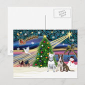 Cartes Pour Fêtes Annuelles Équipe cycliste Xmas Magic-Bull (Devant / Derrière)