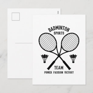 Cartes Pour Fêtes Annuelles Équipe de badminton