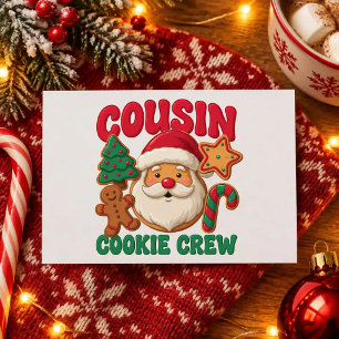 Cartes Pour Fêtes Annuelles Équipe de biscuits de cousin Noël Père Noël pain d