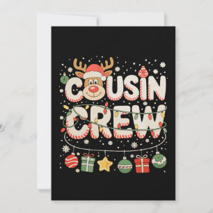 Cartes Pour Fêtes Annuelles Équipe de cousins de Noël Renne Correspondant à la