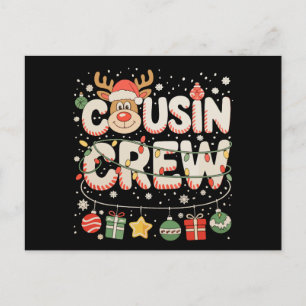 Cartes Pour Fêtes Annuelles Équipe de cousins de Noël Renne Correspondant à la