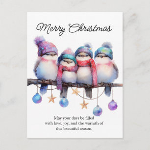 Cartes Pour Fêtes Annuelles Équipe de l'oiseau chanteur d'hiver