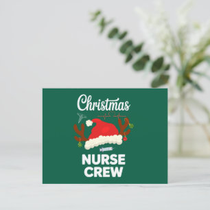 Cartes Pour Fêtes Annuelles Équipe de Noël des infirmières chapeau de Père Noë