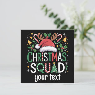 Cartes Pour Fêtes Annuelles Équipe de Noël familiale personnalisée 2025 assort