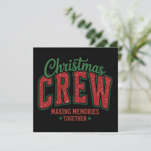 Cartes Pour Fêtes Annuelles Équipe de Noël Paillettes Famille Correspondante F