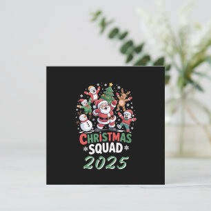 Cartes Pour Fêtes Annuelles Équipe de Noël personnalisée Famille Santa 2025