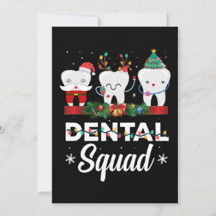 Cartes Pour Fêtes Annuelles Équipe de soins dentaires de Noël Vêtements Drôle