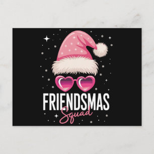Cartes Pour Fêtes Annuelles Équipe Friendsmas Noël Chapeau de Père Noël Rose C