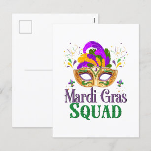 Cartes Pour Fêtes Annuelles Équipe Mardi Gras