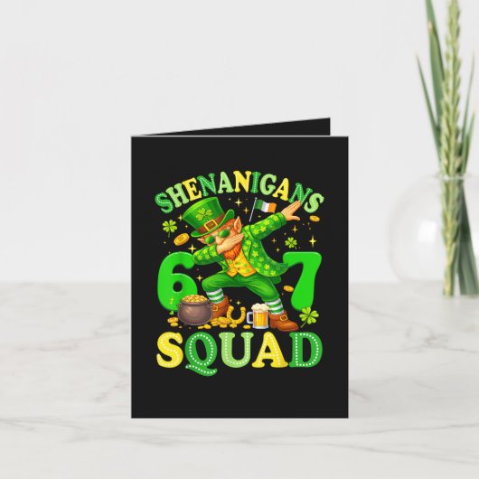 Cartes Pour Fêtes Annuelles Équipe Shenanigans (Devant)