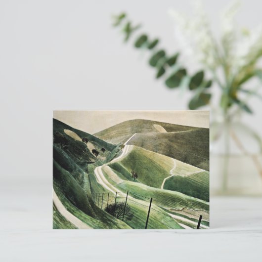 Cartes Pour Fêtes Annuelles Eric Ravilious - Chalk Paths, célèbre oeuvre d'art (Debout devant)