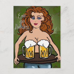 Cartes Pour Fêtes Annuelles Erin Go Braless   Drôle de St. Patrick