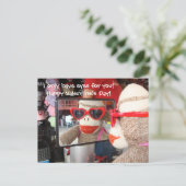 Cartes Pour Fêtes Annuelles Ernie the Sock Monkey Valentine Postcard (Debout devant)