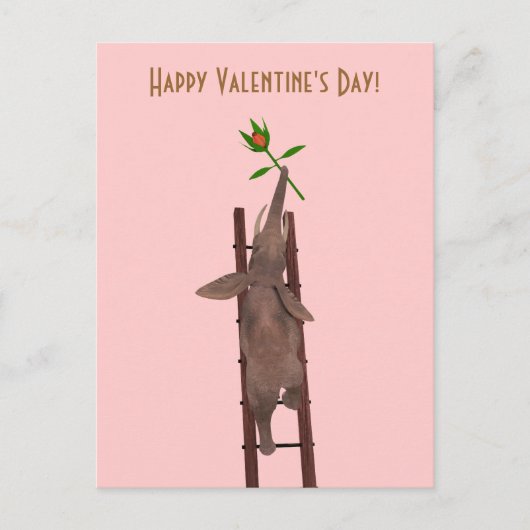 Cartes Pour Fêtes Annuelles Escalade éléphante une échelle (Devant)