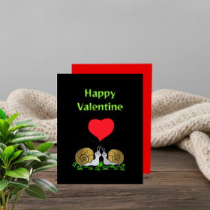 Cartes Pour Fêtes Annuelles Escargots avec cœur