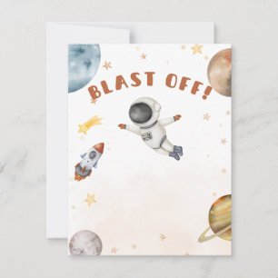 Cartes Pour Fêtes Annuelles Espace Anniversaire Baby shower coloré moderne ou