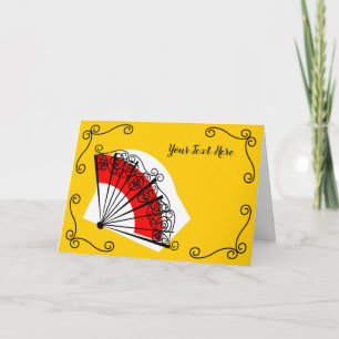 Cartes Pour Fêtes Annuelles Espagnol Fan Corners Paysage de texte