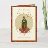 Cartes Pour Fêtes Annuelles Espagnol Guadalupe Noël Pointsettia (Devant)
