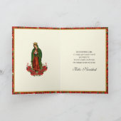 Cartes Pour Fêtes Annuelles Espagnol Guadalupe Noël Pointsettia (Intérieur)