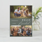 Cartes Pour Fêtes Annuelles Espagnol moderne Feliz Navidad (Debout devant)