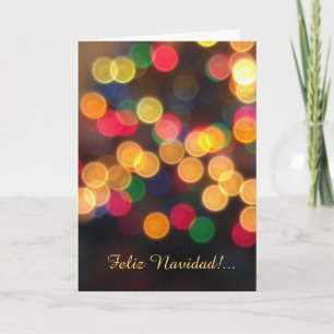 Cartes Pour Fêtes Annuelles Espagnol : navideñas de lux - lumières de Noël