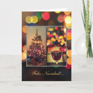 Cartes Pour Fêtes Annuelles Espagnol : navideñas de lux - lumières de Noël