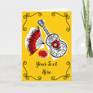 Cartes Pour Fêtes Annuelles Espagnol Souvenirs Corners Texte vertical