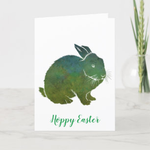 Cartes Pour Fêtes Annuelles Espèce de lapin bleu vert de Pâques