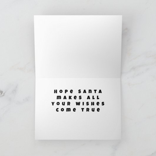 CARTES POUR FÊTES ANNUELLES **ESPÉREZ QUE TOUS VOS SOUHAITS DE NOËL DEVIENNENT (Intérieur)