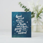 Cartes Pour Fêtes Annuelles Esprit d'amour AUCUNE PEUR Foi chrétienne Jésus Di (Debout devant)